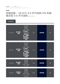 后驱动轴 V6 S C 3.0 升汽油机 V8 机械增压型 5.0 升汽油机