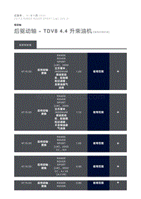 后驱动轴 TDV8 4.4 升柴油机