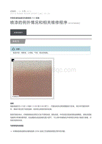 喷漆的例外情况和相关维修程序