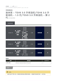 液体泵 TDV6 3.0 升柴油机 TDV6 3.0 升柴油机 1.5 代 TDV6 3.0 升柴油机 第 2 代