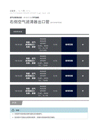 右侧空气滤清器出口管