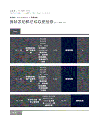 拆除发动机总成以便检修