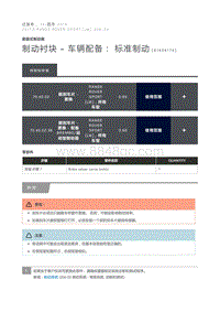 制动衬块 车辆配备 标准制动