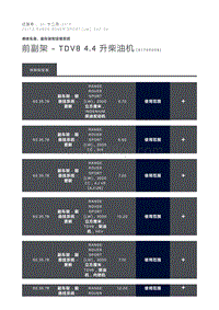 前副架 TDV8 4.4 升柴油机