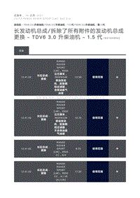 长发动机总成 拆除了所有附件的发动机总成更换 TDV6 3.0 升柴油机 1.5 代