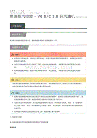 燃油蒸汽排放 V6 S C 3.0 升汽油机 1 