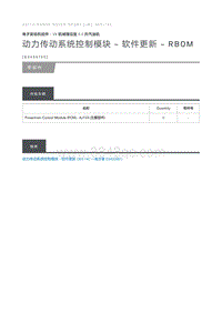 动力传动系统控制模块 软件更新 RBoM