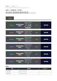 发动机油液排放和添加