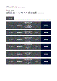 油箱排放 TDV8 4.4 升柴油机