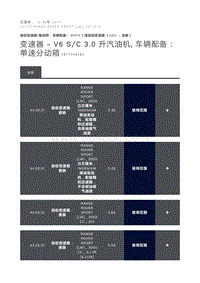 变速器 V6 S C 3.0 升汽油机 车辆配备 单速分动箱