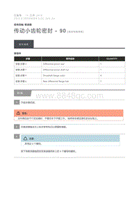 2015 Defender 传动小齿轮密封 90