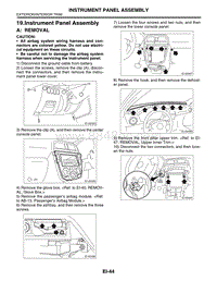 19. Instrument Panel Assembly