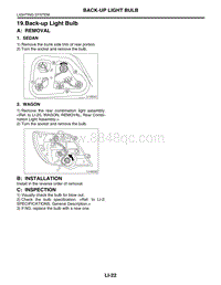 19. Back-up Light Bulb