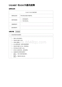 2023海鸥故障诊断 U024887 与SIM卡通讯故障