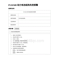 2023海鸥故障诊断 P1AF600 动力电池组热失控报警