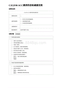 2023海鸥故障诊断 C1E2F00 ACC请求的目标减速无效