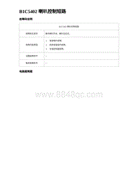 2023海鸥故障诊断 B1C5402 喇叭控制短路