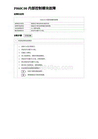 2023海鸥故障诊断 P060C00 内部控制模块故障