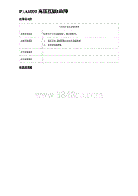 2023海鸥故障诊断 P1A6000 高压互锁1故障