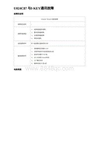 2023海鸥故障诊断 U024C87 与I-KEY通讯故障