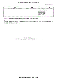 2006力狮（傲虎）AF DTC P0605 内部控制模块的只读存储器（ROM）错误