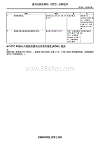 2006力狮（傲虎）AV DTC P0605 内部控制模块的只读存储器 ROM）错误