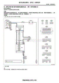 2006力狮（傲虎）V DTC P0138 氧传感器电路高电压（第 1 排传感器2）