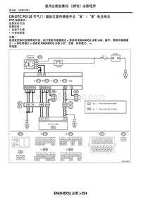 2006力狮（傲虎）CN DTC P2135 节气门踏板位置传感器开关 A B 电压相关