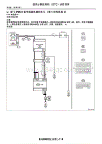 2006力狮（傲虎）U DTC P0131 氧传感器电路低电压（第 1 排传感器 1）