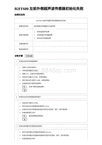 2022唐EV诊断 B2FF600 左前外侧超声波传感器初始化失败