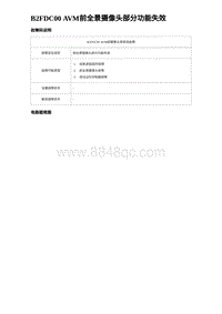 2022唐EV诊断 B2FDC00 AVM前全景摄像头部分功能失效