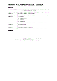 2022唐EV诊断 P1D8F00 无极风扇电源电压过压 欠压故障