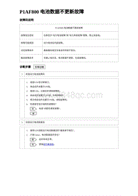 2022唐EV诊断 P1AF800 电池数据不更新故障