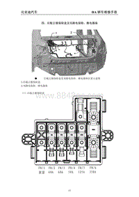 四 后舱正极保险盒及双路电保险 继电器座