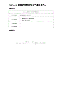 2023宋PLUS DM-i 两驱-B163A1A 副驾驶员侧面安全气囊阻值为0