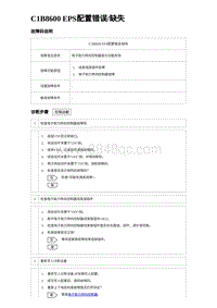 2023宋PLUS DM-i C1B8600 EPS配置错误缺失