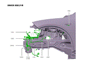 2023蔚来ES6电路图-前舱线束-前舱左外侧