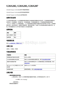 2023蔚来ES6 VCU故障诊断 U20A282 U20A283 U20A287