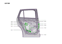 2023蔚来ES6电路图-左后门线束