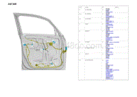2023比亚迪D1电路图 左前门线束