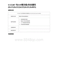 2023比亚迪D1故障诊断 U155487 与ESP报文组1失去通讯 0x123 0x222 0x223 0x321 0x0D5 