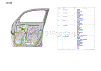 2023比亚迪D1电路图 右前门线束