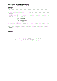 2023比亚迪D1故障诊断 U024500 多媒体通讯超时