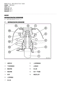 E46底盘316I 6-麦克弗逊式烛式独立悬架结构图