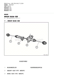 F30底盘328xi 8-前驱动桥 - 输出轴一览图