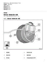 E92底盘335D 1-制动主缸 - 制动助力器一览图