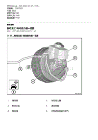 E90底盘335d 1-制动主缸 - 制动助力器一览图