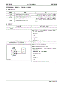 2017睿行S50T维修手册 DTC P0036 P0037 P0038 P0054