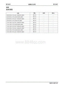 2017睿行S50T维修手册 座椅安全带