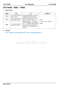 2016 睿行S50维修手册 DTC P0480 P0691 P0692